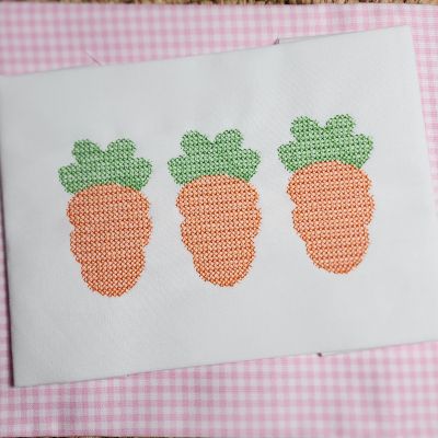 carrots cross stitch embroidery